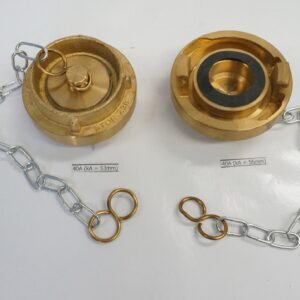 ฝาปิด ข้อต่อดับเพลิง ทองเหลือง มาตรฐานจีน 40A (kA = 53mm) Ref GB12514.2-2006 (คล้าย storz)