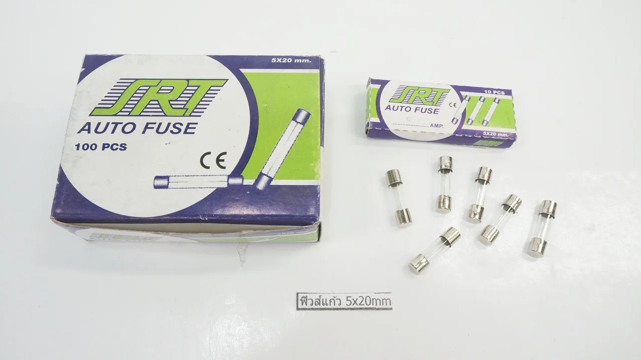 ฟิวส์แก้ว 5x20mm 0.5A ขายยก 10ตัว/กล่อง