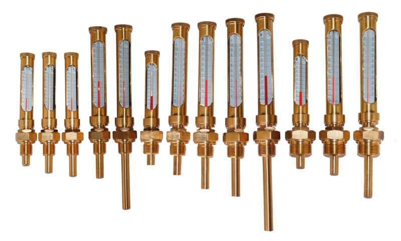 เทอร์โม ตรงทรงO, 100c ก.โต 20.9มม (1/2" 14G) หาง 20มม OAL-150มม Brass [A4]