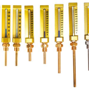 เทอร์โม ตรงทรงV, 600c ก.โต 20.9มม (1/2" 14G) หาง145มม OAL-330มม Alu Gold [V16] (291B 150x36 ; 600c immersion 160mm)