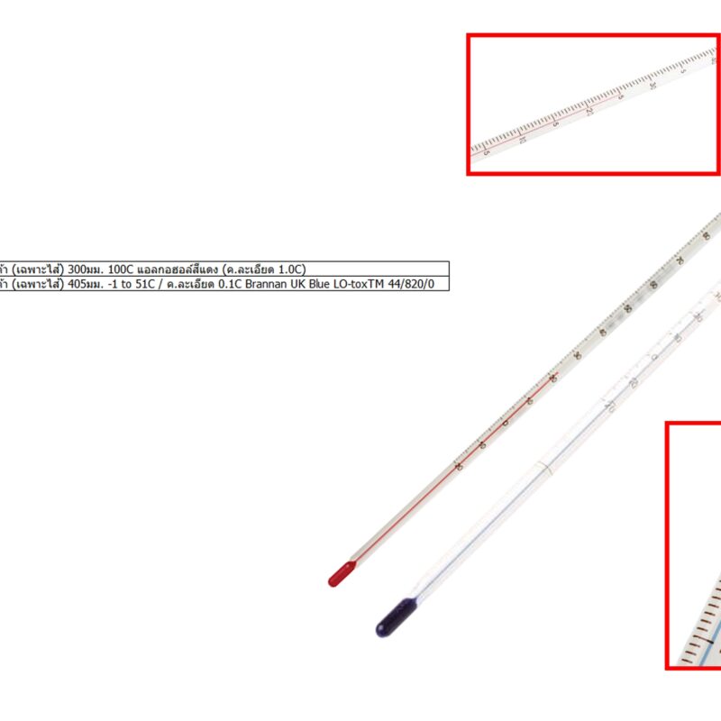เทอร์โมมิเตอร์ วัดสินค้า (เฉพาะไส้) 405มม. -1 to 51C / ค.ละเอียด 0.1C Brannan UK Blue LO-toxTM 44/820/0