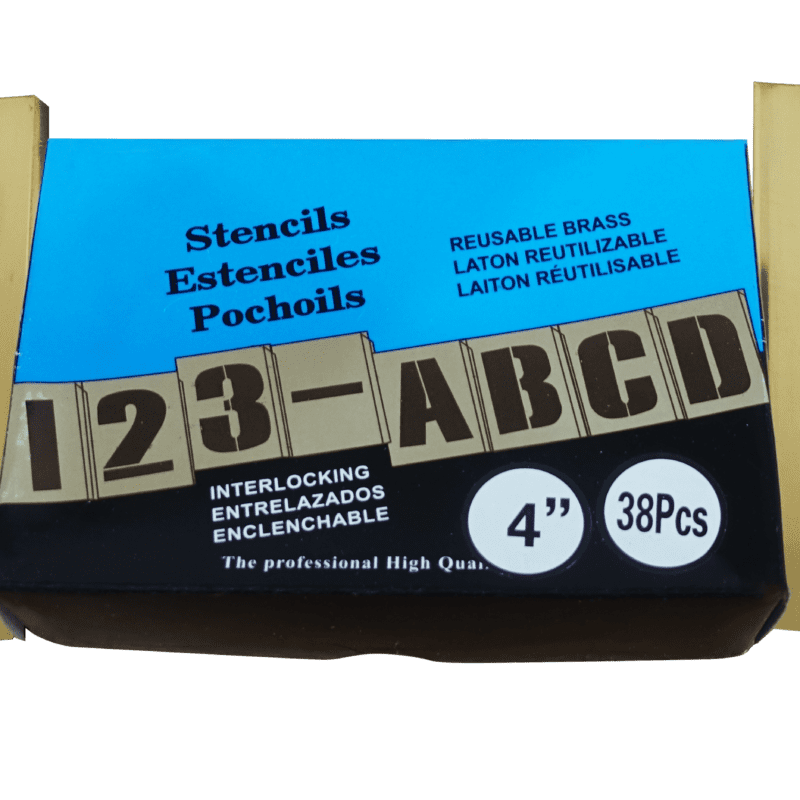 เพลท Stencil ทองเหลือง ขนาด 25mm(1 นิ้ว) 36ชิ้น (A-Z & 0-9)