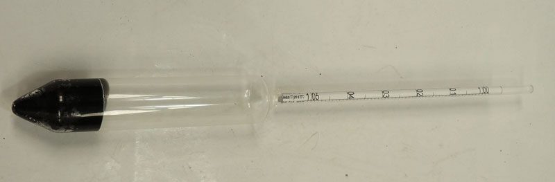 ไฮโดรมิเตอร์วัด ค่าน้ำทะเล Brannan UK, 1.000 - 1.050, Div:0.001g/ml L:270mm