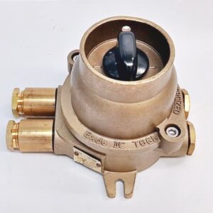 สวิสต์ไฟกันระเบิด Brass, Exde II C T6 380V 16A / 2 Gland