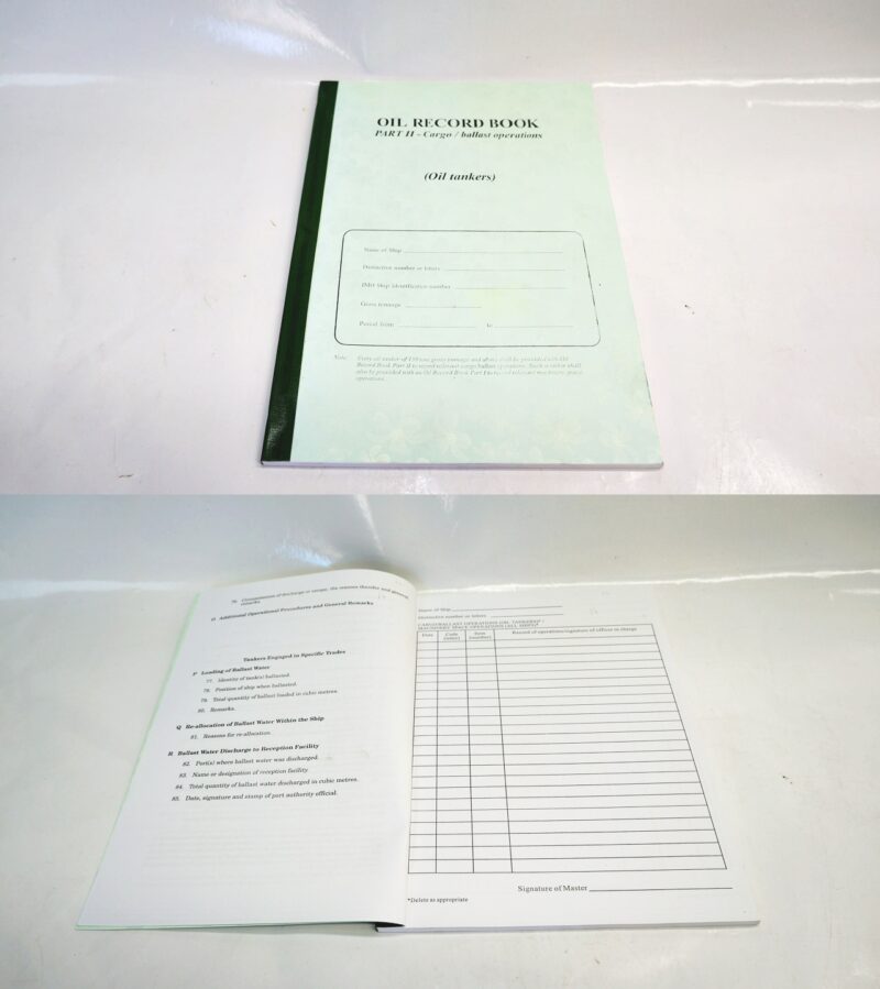 สมุด OIL RECORD BOOK FOR TANKER (IMPA Version)