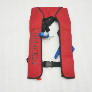 เสื้อชูชีพ แบบพองลม ด้วยลูกแก๊ส ยี่ห้อ Zhenhua รุ่น 150N พร้อมไฟติดเสื้อ และ นกหวีด SOLAS approve EC certificate.