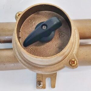 สวิสต์ไฟทองเหลือง Marine brass switch 380v/440v [ทางเข้าออก: =O= ]