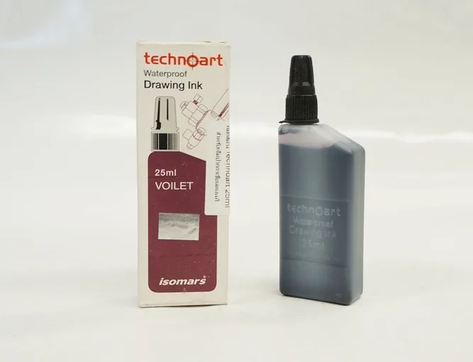 หมึกสีม่วง Technoart 25ml สำหรับเติมปากกาเขียนแผนที่