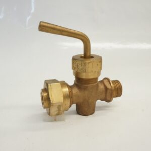 วาล์วตรง 16K Type U, F7387 size 10A (Tube 15 / 17.3) M30x2 ทองเหลือง