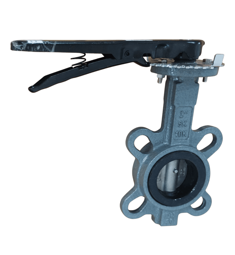 วาล์วผีเสื้อ Wafer, 5k- 50 (2"), EPDM, คันโยก ลิ้นสแตนเลส หนา 43mm (PN16 / ANSI-150 / 5K / 10K)