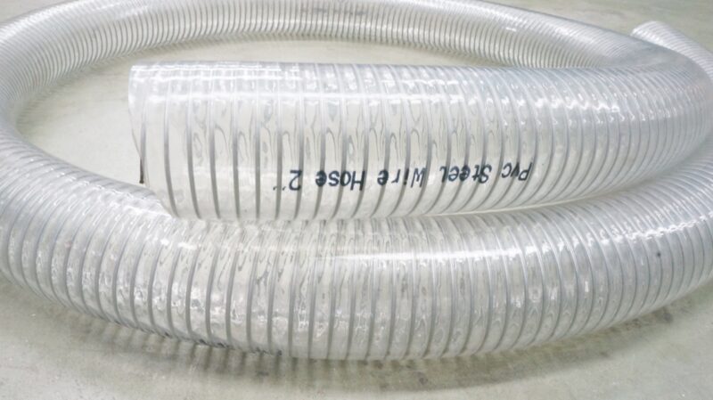 สายยางใส ไส้ลวด 2" (ยกม้วน) (50X58MM) 50ม/ม้วน Thinkness 4MM W.P. 5.0 bar/B.P. 14 bar