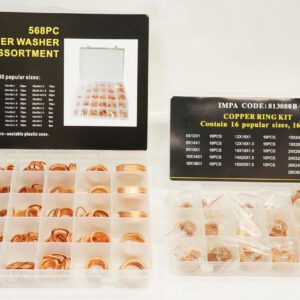 แหวนทองแดงชุดเล็ก (คอปเปอร์ริงคิท) 16ขนาด / 160วง