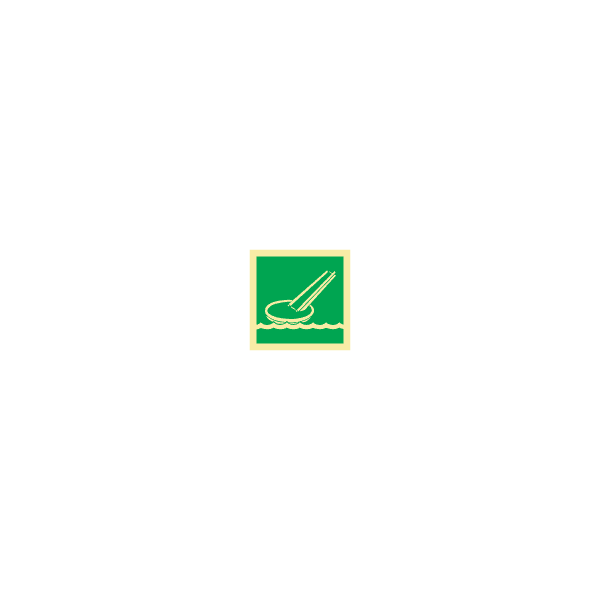ป้าย [334055] SAFETY SIGN EMBARKATION SLIDE - without text 150X150MM (เรืองแสง)