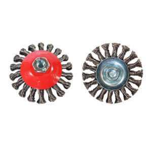 แปรงลวดจาน HAWK ถักเปีย 4", M 10 * 1.5