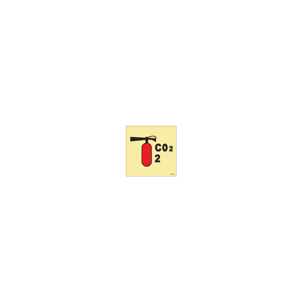 ป้าย [336082] FIRE CONTROL SIGN CO2 FIRE EXTINGUISHER 150X150MM