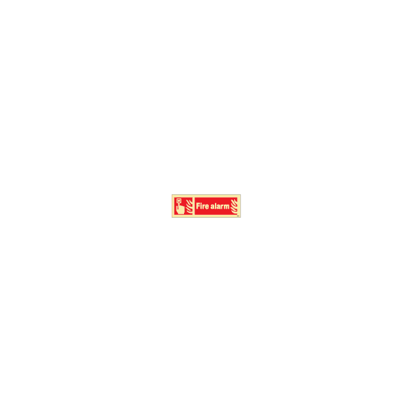 ป้าย [336141] SIGN PHOTO ILLUMINESCENT FIRE EQUIPMENT SIGN (RED) FIRE ALARM 100X300MM