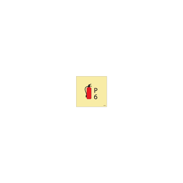 ป้าย [336079] FIRE CONTROL SIGN POWDER(P6) FIRE EXTINGUISHER 150X150MM