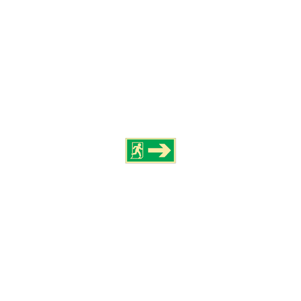 ป้าย [332383] SIGN PHOTO ILLUMINESCENT LLL SIGN RUNNING MAN WITH ARROW RIGHT 75X150MM