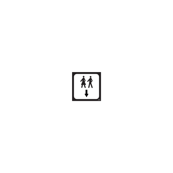 ป้าย [332403] SIGN FOR PASSENGER VSL FOOT PASSENGER 150X150MM