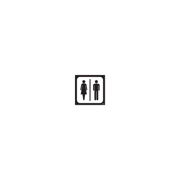 ป้าย [332408] SIGN WHITE VINYL TOILET 150X150MM 150X150MM