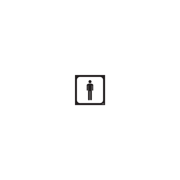 ป้าย [332410] SIGN FOR PASSENGER VSL MENS TOILET 150X150MM (ขาว)