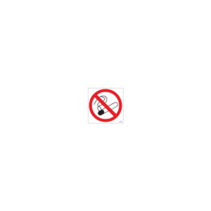 ป้าย [332420] SIGN WHITE VINYL NO SMOKING 150X150MM