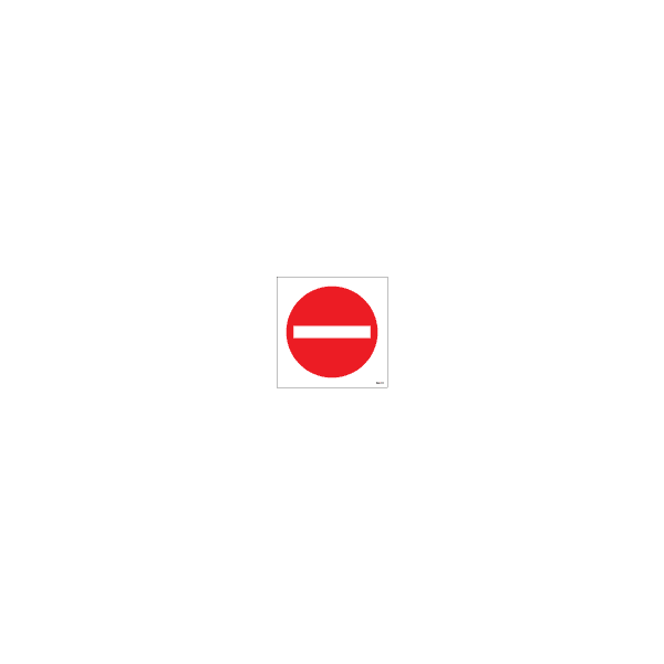 ป้าย [332421] SIGN FOR PASSENGER VSL NO ENTRY 150X150MM (ขาว)