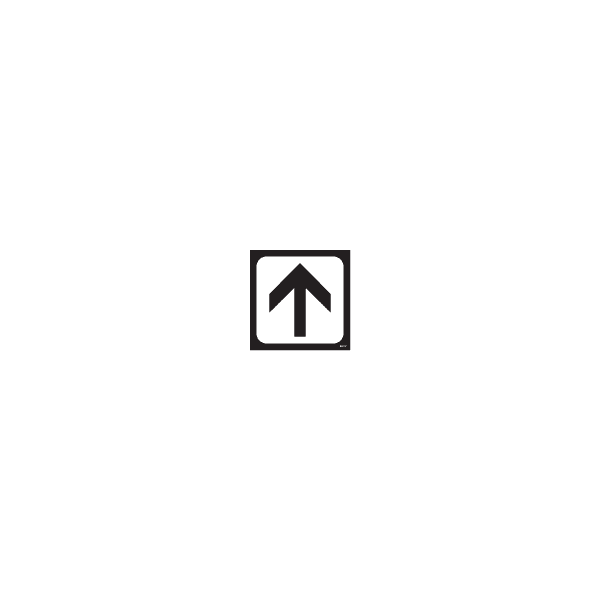 ป้าย [332441] SIGN FOR PASSENGER VSL ARROW UP 150X150MM