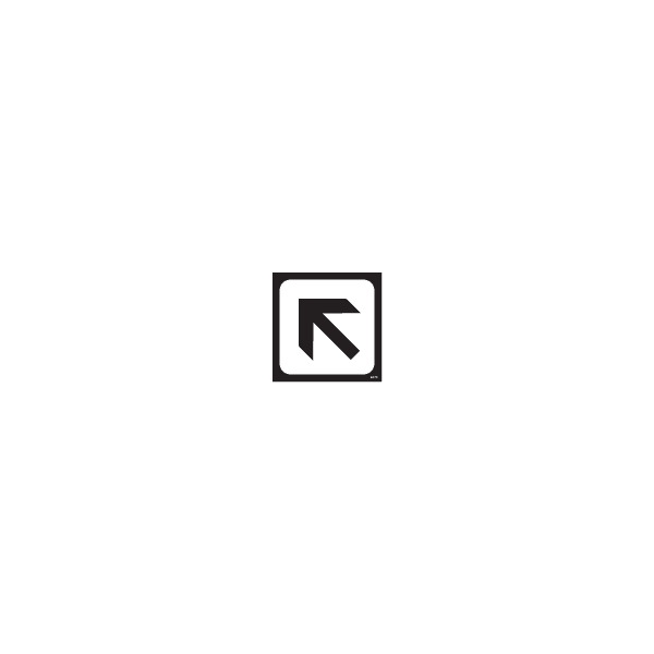 ป้าย [332442] SIGN FOR PASSENGER VSL ARROW 45DEG UP LEFT 150X150MM
