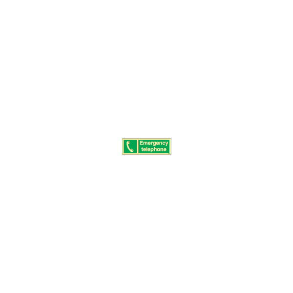 ป้าย [334178] SIGN PHOTO ILLUMINESCENT SAFETY SIGN EMERGENCY TELEPHN 100X300MM
