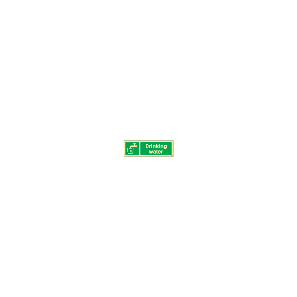 ป้าย [334180] SIGN PHOTO ILLUMINESCENT SAFETY SIGN DRINKING WATER 100X300MM