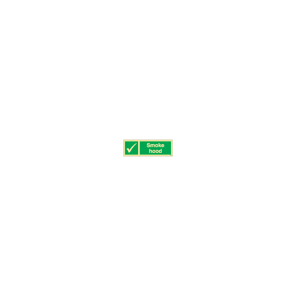 ป้าย [334183] SIGN PHOTO ILLUMINESCENT SAFETY SIGN SMOKE HOOD 100X300MM