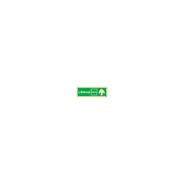 ป้าย [334301] SIGN PHOTO ILLUMINESCENT DIRECTION SIGN LIFEBOAT/ ARROW UP 100X300MM