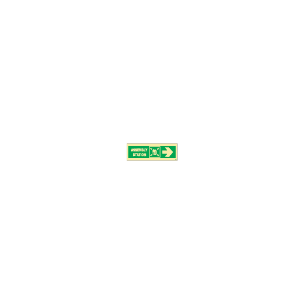 ป้าย [334325] SIGN PHOTO ILLUMINESCENT DIRECTION SIGN ASSEM. STATION/ /ARROW HORIZ(R) 100X300MM