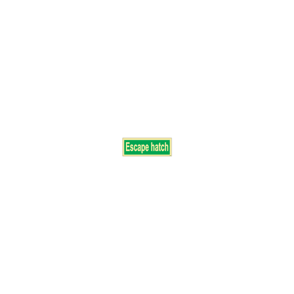 ป้าย [334342] SIGN PHOTO ILLUMINESCENT DIRECTION SIGN ESCAPE HATCH 150X400MM