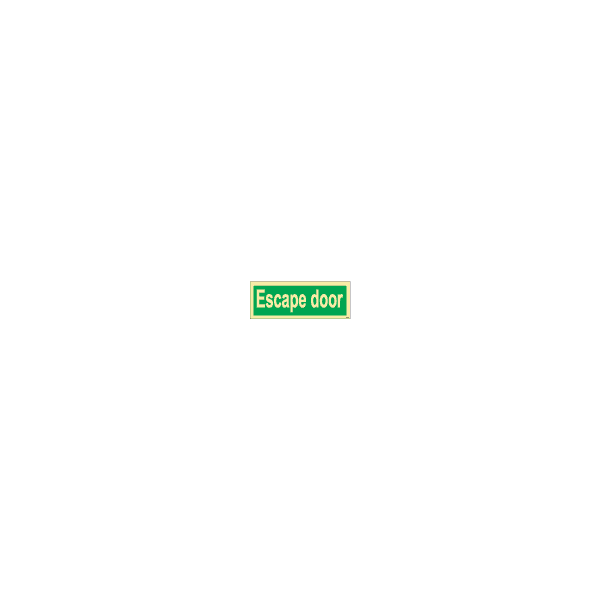 ป้าย [334343] SIGN PHOTO ILLUMINESCENT DIRECTION SIGN ESCAPE DOOR 150X400MM