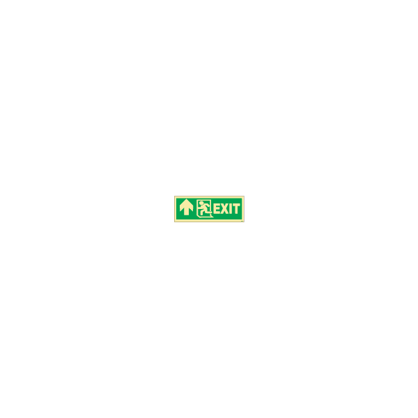 ป้าย [334400] SIGN PHOTO ILLUMINESCENT DIRECTION SIGN ARROW UP/EXIT (L) 150X400MM