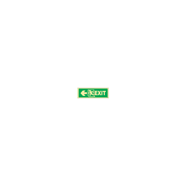 ป้าย [334404] SIGN PHOTO ILLUMINESCENT DIRECTION SIGN ARROW HORIZ(L)/ EXIT 150X400MM