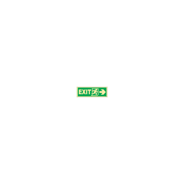 ป้าย [334405] SIGN PHOTO ILLUMINESCENT DIRECTION SIGN EXIT/ARROW HORIZ(R) 150X400MM