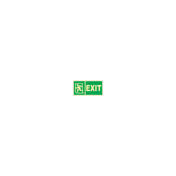 ป้าย [334414] SIGN PHOTO ILLUMINESCENT DIRECTION SIGN EXIT(L) 150X300MM