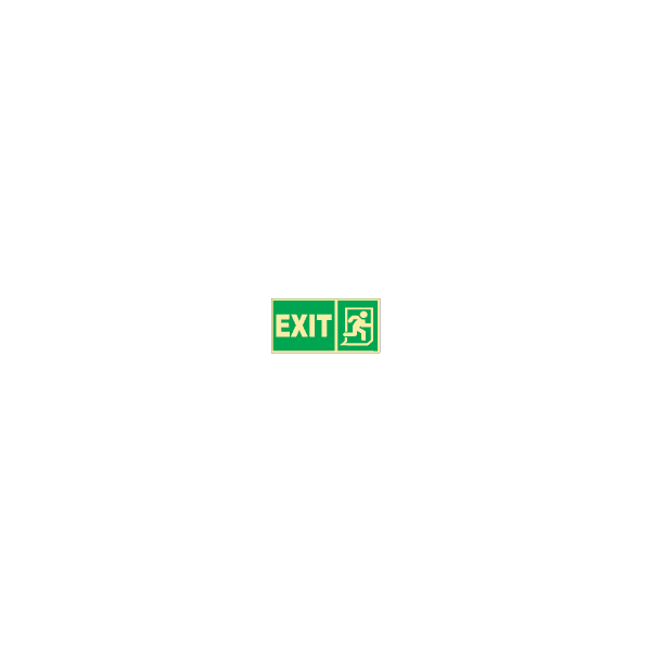 ป้าย [334415] SIGN PHOTO ILLUMINESCENT DIRECTION SIGN EXIT(R) 150X300MM