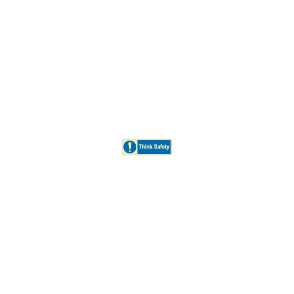 ป้าย [335675] SIGN PHOTO ILLUMINESCENT THINK SAFETY 100X300MM