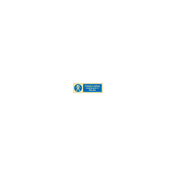 ป้าย [335677] SIGN PHOTO ILLUMINESCENT PROTECTIVE CLOTHING MUST BE WORN IN THIS AREA 100X300MM
