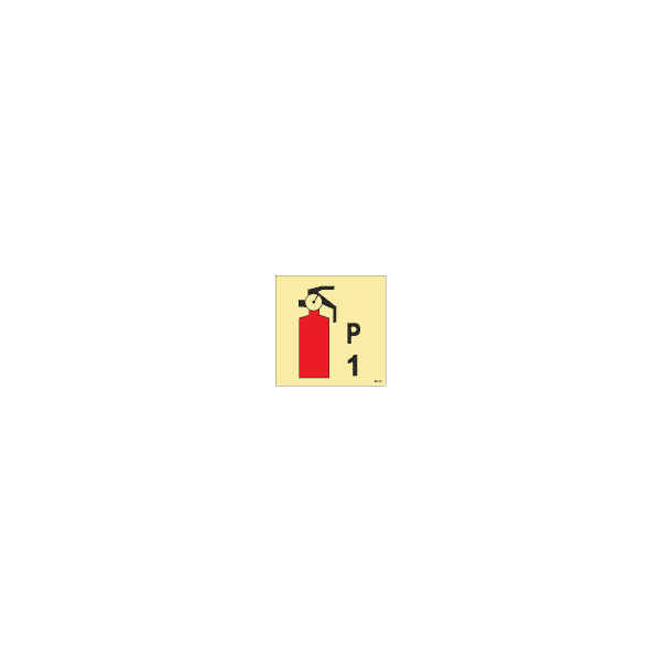 ป้าย [336084] FIRE CONTROL SIGN POWDER(P1) FIRE EXTINGUISHER 150X150MM