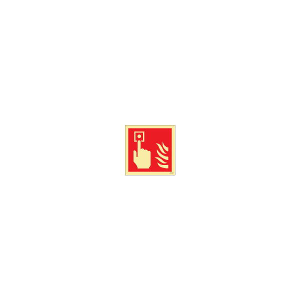 ป้าย [336101] FIRE EQUIPMENT SIGN (RED) FIRE ALARM 150X150MM