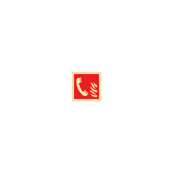 ป้าย [336104] FIRE EQUIPMENT SIGN (RED) FIRE PHONE 150X150MM