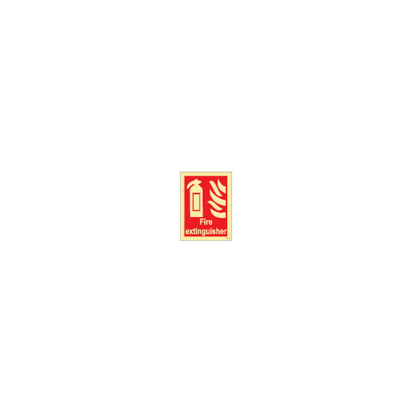 ป้าย [336120] SIGN PHOTO ILLUMINESCENT FIRE EQUIPMENT SIGN (RED) FIRE EXTINGUISHER 200X150MM