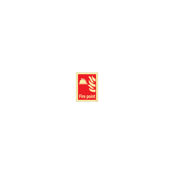 ป้าย [336123] SIGN PHOTO ILLUMINESCENT FIRE EQUIPMENT SIGN (RED) FIRE POINT 200X150MM