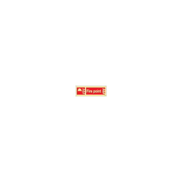 ป้าย [336147] SIGN PHOTO ILLUMINESCENT FIRE EQUIPMENT SIGN (RED) FIRE POINT 100X300MM