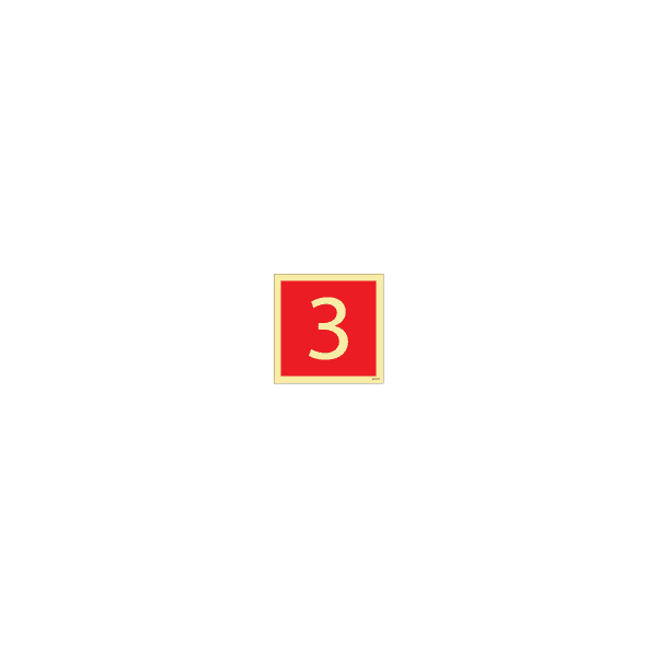 ป้าย [336203] FIRE EQUIPMENT SIGN (RED) 3 150X150MM
